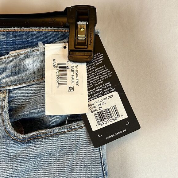 Hudson Jeans Barbara High-Rise Super Skinny Ankle Jeans- Baby Face- Size 25 NWT - Picture 4 of 12